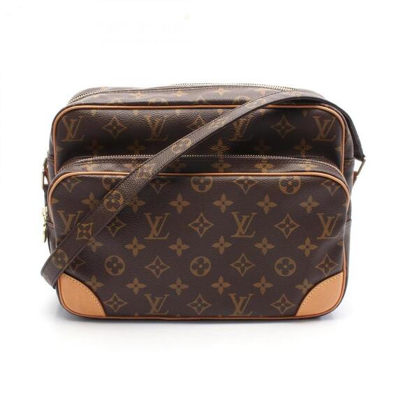 LOUIS VUITTON Brown Monogram Leather Shoulder Bag - Picture 1 of 9